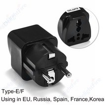 돼지코 해외 여행용 5.6A USB C타입 멀티 플러그 어댑터 유니버설 AU 호주 플러그 어댑터 EU 미국 영국 여, 09 4.8mm EU Black_06 50pcs
