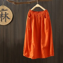 여성 린넨 스커트 데일리 심플 일상 무지 빈티지 오버핏 여자 면마 치마 linen skirt XK0139