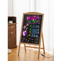 전자 형광판 광고판 스톨 상업용 브래킷이있는 특수 소형 칠판 가게 LED 문 번쩍이는 광고판 발광 단어 표시 카드 수직 형광 스크린 필기 보드 홍보 보드