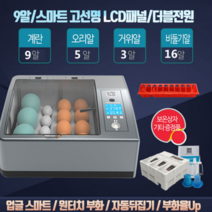 병아리 부화기 미니 메추리알 계란 자동 전란 온도조절 유정란 키우기 조류 물공급기, 프리미엄 병아리 부화기 9구
