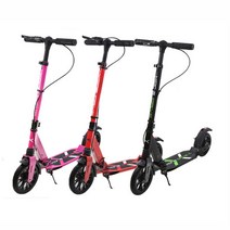 킹카스포츠 엑스원 드라이브 주니어 성인 접이식 킥보드, 레드