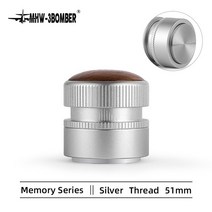 선물용커피템퍼 커피용품 51mm/58.35mm 커피 탬퍼 자동 리바운드 일정 압력 수평 플랫 탬핑 바리 스타 툴, 04 51mm Silver Thread