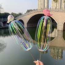 매직 스틱 레인보우 스틱 마술지팡이 여자친구 선물, 흰돌고래개+핑크돌고래개