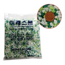 어항용/조경용/칼라스톤/바닥재/색자갈 초록 혼합 1kg