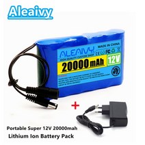 18650 충전식 배터리 12V 20000mah 리튬 팩 용량 DC 12.6V 20Ah CCTV 캠 모니터 충전기, [01] Battery X1 ChargerX1