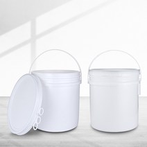 플라포유 PE 용기 10L 환 원형 페일통/ 바케스 - 반투명/불투명 [10개입], 불투명, 10개