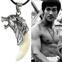 이빨 목걸이 서퍼 남자 늑대 치아 티타늄 펜던트 토핑