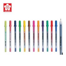 에스포 사쿠라 겔리롤 파인 0.6mm 20칼라 펜, 화이트-50