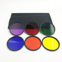 6pcs 3040.54346495255586267727782mm 풀 컬러 필터 세트 캐논 소니 니콘 카메라 렌즈 액세서리 가방, 55mm