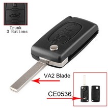 KEYYOU HU83 CE0536/0523 For Peugeot 107 207 307 308 407 408 Partner Citroen C3 C4 C5 C6 Berlingo Pic, 07 3 Buttons_02 For Citroen, 1개