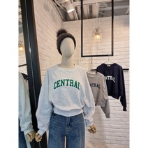 [반다리] 꾸안꾸 레터링 오버핏 크롭 맨투맨