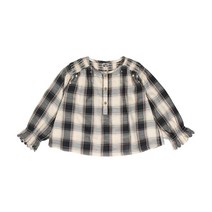 BONTON [아울렛] 여아 블랙 타탄체크 블라우스