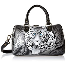 Anna by Anuschka 여성용 천연 가죽 사첼 | 지퍼 어라운드 핸드 페인팅 오리지널 아트워크