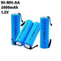 충전식 분무기 고압 압축 엔진 동력 연막 AA NiMH 배터리 1.2V 2600mAh 용접 조각 포함 전동 칫솔 전기 면도기 등에 적합, 01 1pcs