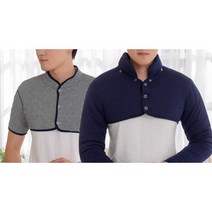 남자 반신 보온 어깨 목 작은 수면 노인 아빠 조끼, 상세 페이지 참고