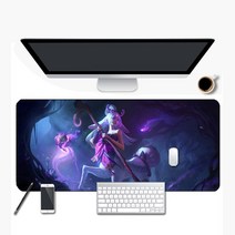 뉴타임즈 마우스 장패드 리그오브레전드 롤 LOL, 릴리아 2 + 700x300mm + 5mm