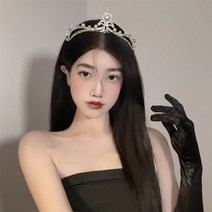 헤어장식 티아라 리마인드 웨딩머리띠 크리스탈 신부 리본 큐빅 액세서리 럭셔리 헤어 브라이덜샤워
