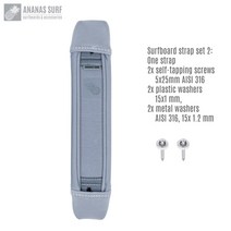서핑 바디 보드 Ananas Surf Kite Foot Straps Set for Foilboard 카이트 서핑 윙보드 윈드 용, 01 Set 2
