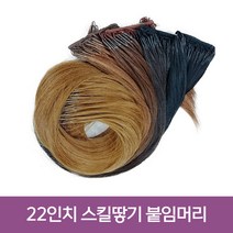 프리티레이디 스킬땋기 인모붙임머리 22인치(57cm) 자연모/레미인모 한팩200가닥(105g), 반팩100가닥(50g), #1