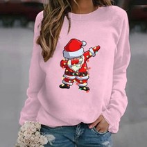 여성 풀오버 후드 운동복 긴팔 탑 의류 크리스마스 DAB Santa Hoddies