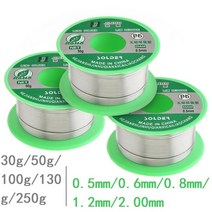 부품 자재 소모품30g-250g 0.5mm-2.0mm 99.7% Sn 0.03% Cu 환경 친화적 인 무연 로진 코어 솔더 와이어 (플, 100g 0.5mm