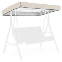 타프 스크린 그늘막 바람막이 정원 스윙 캐노피 교체 상단 커버 방수포 야외용 자외선 차단 방수 천막 차, 04 Beige