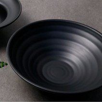 블랙 멜라민 면기 라면 그릇 대접, 특공기 2호(DS-5468)