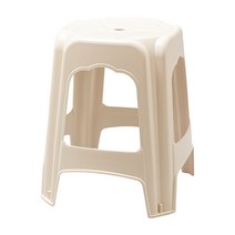 순수국산 튼튼한 플라스틱 간이의자/사각 투톤원형 보조의자, 사각-화이트