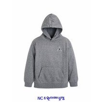 플레이키즈프로 23년 봄신상(NC 수원터미널점)-쥬니어사이즈-프렌치테리 소재-점프맨 로고만 깔끔하게 넣은 기본스타일 후드티셔츠(N231SW305P-GR)