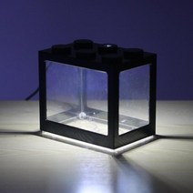 베타물고기 구피 해수어 금붕어키우기 USB 미니 물고기 탱크 Betta 수족관 LED 조명 크리에이티브 빌딩 블