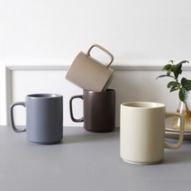 에크렌 Ecrins 무광 점보 머그 500ml 4color - 사무실 커플 데일리 머그잔, 다크브라운