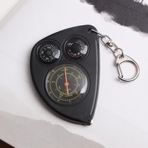 OK 실내 거실 온도계 나침반 열쇠고리 거리측정 키홀더 키링 골프 등산, 1개