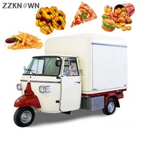 모바일 베이커리 Piaggio APE 패스트 푸드 트럭 아이스크림 세발 자전거 식품 카트 트레일러 사용 디저트, 한개옵션0