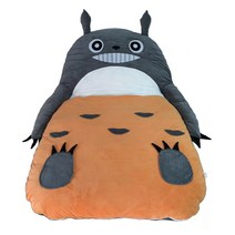 토토로 캐릭터침대 침낭 푹신푹신한 부들부들 매트리스 자취생 자취템, 오렌지 더블 하트