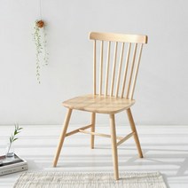 마켓비 ENITO 고무나무 원목의자, 내추럴