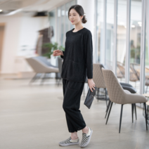 모슬린 여성 엄마옷 주름 티셔츠 바지 상하세트 FST203024 마담/미시옷/중년여성의류/빅사이즈/40대/50대/60대여성옷