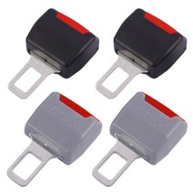도매팜 2+2 차량용 안전벨트 연장 높이조절 클립 벨트 임산부, 1set(2p)+1set(2p), 그레이