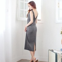 바보사랑 여성 여름 플레이걸 깊은 V넥 원피스 드레스.디작소