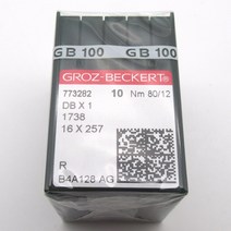 100PCS Groz Beckert DBX1 1738 16X257 JUKI DDL BROTHER db2와 호환되는 재봉틀 바늘, 07 16(100)