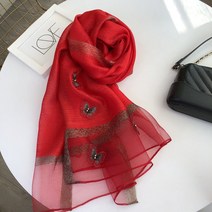 YAPOGI 실크 스카프 여성 스카프 긴 목도리