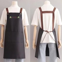 요리학원 실습용 귀여운 방수 앞치마 음식점앞치마, 블랙