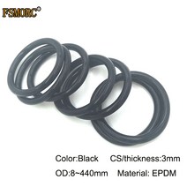 고무바킹 고무패킹 캡 실리콘패킹 OD8 ~ 440mm * 3mm 두께/CS 블랙 EPDM o 링 산 및 알칼리 저항 방수 마, 86 OD93x3mm  2pcs