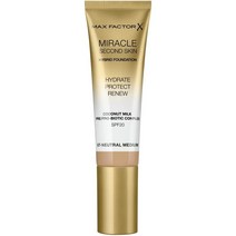 Max Factor 맥스 팩터 미라클 세컨드 스킨 하이브리드 파운데이션 SPF 20 07 Neutral Medium 30ml