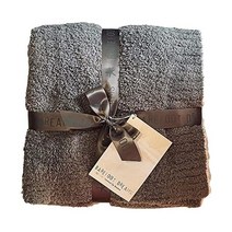 Barefoot Dreams CozyChic 립 트림 스로우 웜 그레이화이트 45 x 60