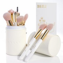 BEILI 메이크업 브러쉬 세트 15 개 메이크업 브러쉬 티크 브러쉬 블렌딩 브러쉬 아이브로우 브러쉬 아이 섀도우 브러쉬 컨실러 브러쉬 메이크업 브러쉬 파운데이션 브러시 립 브러시 슈퍼 부드러운 (핑크 & 화이트)