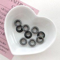 헤세드 국산) 5호 아일렛 (내경6.5mm) 스틸 아일렛 (60쌍), 블랙실버