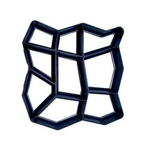 정원 디딤돌 틀 정원석 경로 메 커 금형 재사용 가능한 콘 트 돌 경계석 화단 꾸미기, 36x36cm