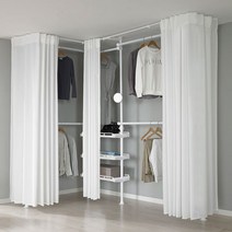 왕자 코너형드레스룸_4P_밀폐선반_플레인화이트_945_PW, 없음