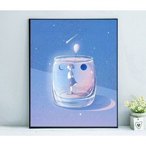 비가토 DIY 채색 로맨틱 풍경 홈 장식 그림 유화 그리기, VXK02_40X50 내부프레임_DIY 세트