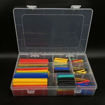 차량용 절연재 328Pcs Heat Shrink Tube Tubing ulation Shrinkable Assortment Electronic Polyolefin Wire Cabl, [02] 328pcs in box